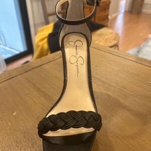 Jessica Simpson Black Braided Heels
